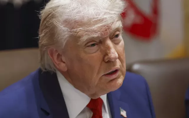 El presidente estadounidense, Donald Trump, en una reunión con su gabinete este 26 de marzo.
