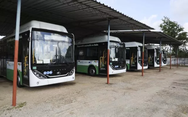 Cinco ómnibus impulsados por biometano en el municipio matancero de Martí.