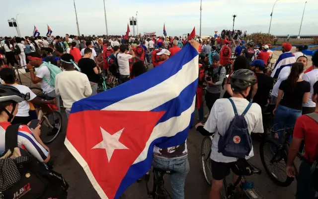 Movilización de la 'Parada Juvenil Antiimperialista' en La Habana 