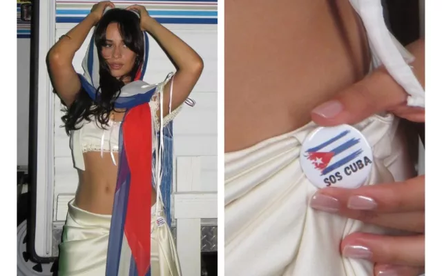 Camila Cabello envuelta en la bandera cubana y alzando la voz por su país.