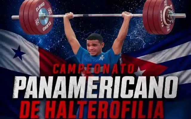 Levantador de pesas cubano compitiendo en el Campeonato Panamericano Senior de Halterofilia 2026