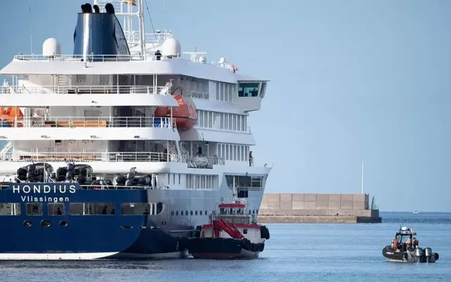 El crucero Hondius antes del desembarco