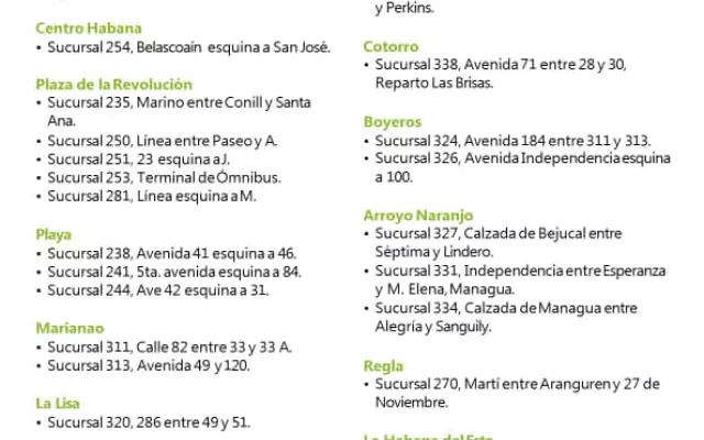 Imagen de notificación del Banco Metropolitano sobre sucursales de servicio.