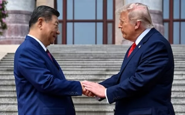 Imagen de una cumbre entre Xi Jinping y Donald Trump en Pekín.