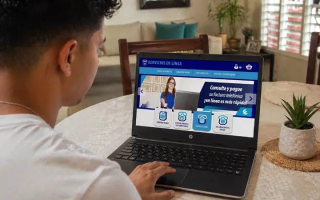 Captura de pantalla del portal de Servicios en Línea de ETECSA.