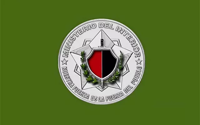 Logotipo y aviso oficial del Ministerio del Interior de Cuba sobre informaciones falsas.