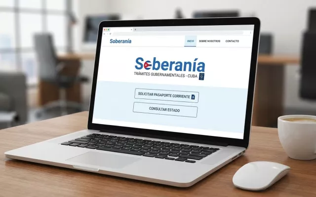 Logotipo o interfaz de la plataforma digital Soberanía para trámites gubernamentales en Cuba.