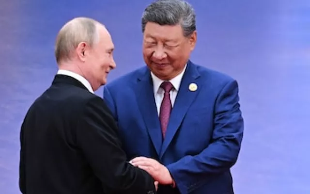 Vladimir Putin y Xi Jinping en una reunión bilateral.