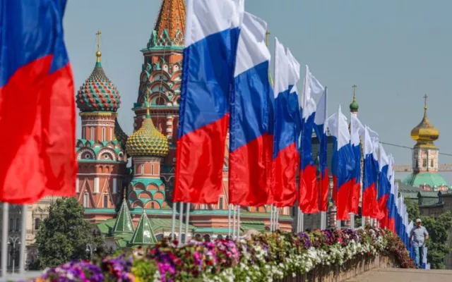 Celebraciones del Día de Rusia cerca del Kremlin en d Moscú el 12 de junio de 2026.