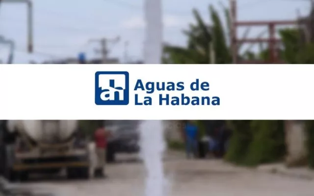 Logotipo y señalética de la empresa Aguas de La Habana.