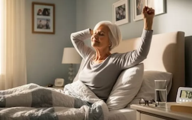Representación gráfica relacionada con el sueño y el descanso en adultos mayores.