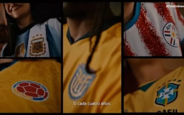 Imagen promocional de la campaña Cree en Grande de la CONMEBOL para el Mundial 2026.