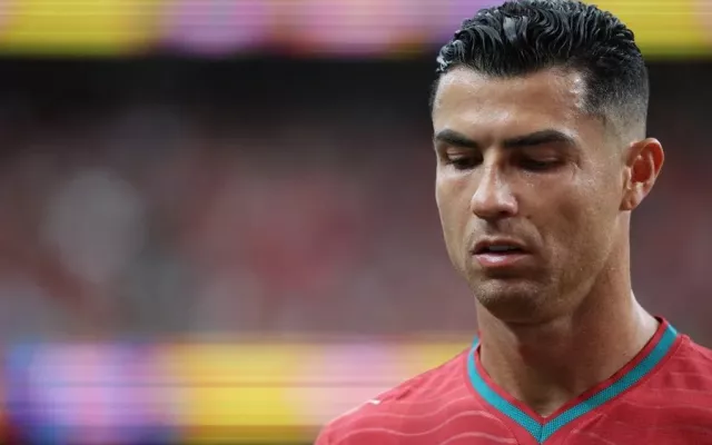 Fotografía de archivo de Cristiano Ronaldo durante un partido internacional.
