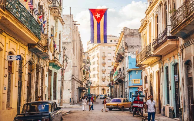 Vista panorámica de una zona turística en Cuba.