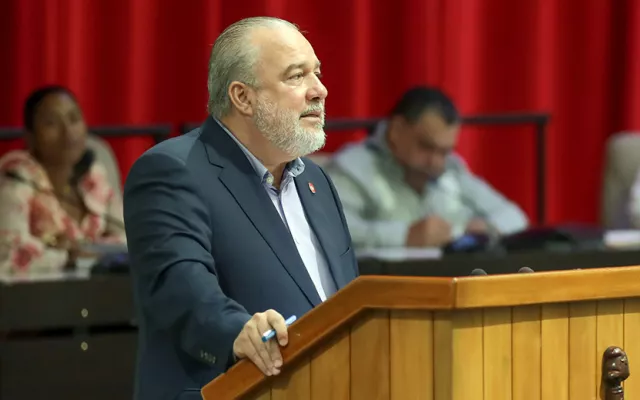 Manuel Marrero Cruz durante su intervención en la Asamblea Nacional del Poder Popular.