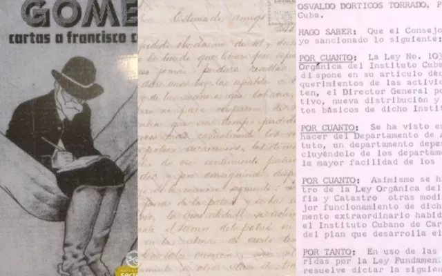 Un montaje de parte de los documentos patrimoniales en venta en Estados Unidos