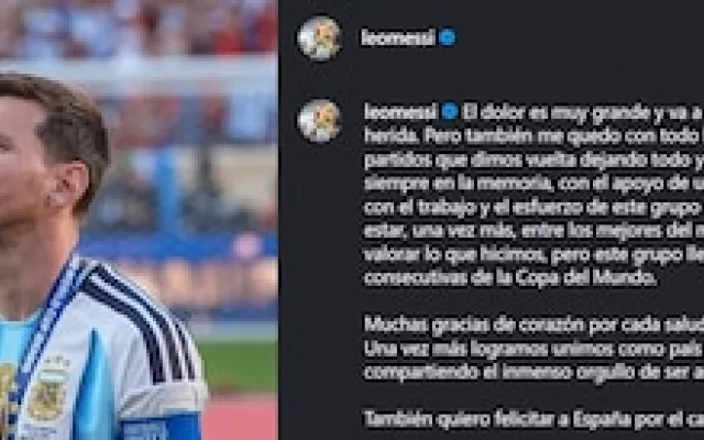 Lionel Messi visiblemente afectado durante la premiación del Mundial 2026.
