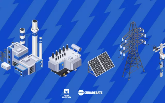 Infografía o imagen representativa del Sistema Eléctrico Nacional de Cuba.