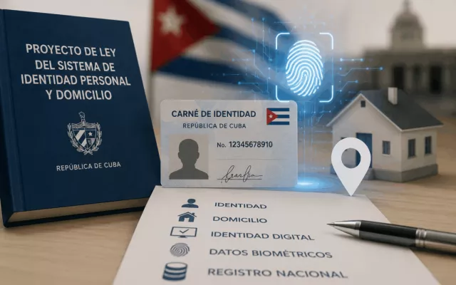 Representación visual del Sistema de Identidad Personal y Domicilio con elementos digitales.