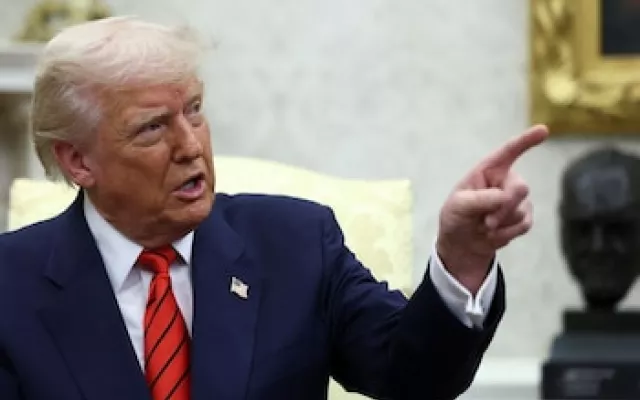 Donald Trump durante una intervención oficial.