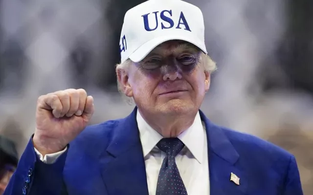 Donald Trump durante un acto oficial en el marco de las celebraciones por el aniversario de la independencia de Estados Unidos.