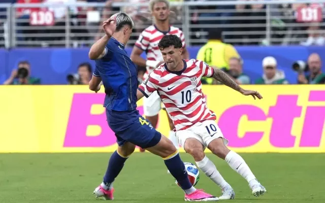Jugadores de Estados Unidos celebrando durante el partido del Mundial 2026 en el Levi’s Stadium.