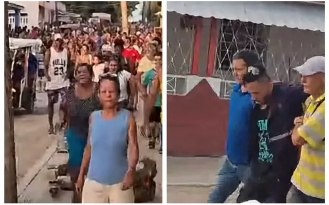 Vecinos de La Habana confrontan a operarios de la Empresa Eléctrica por presuntas irregularidades en el servicio.