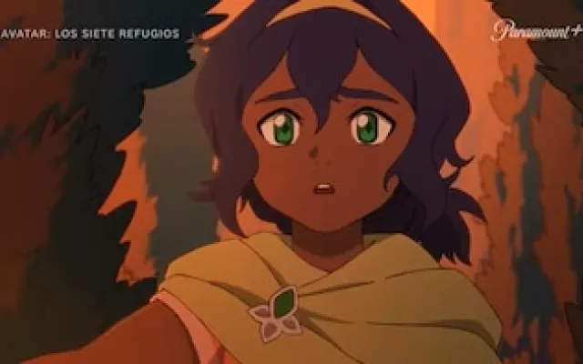 Imagen promocional de la nueva serie animada Avatar: Seven Havens con sus personajes principales.
