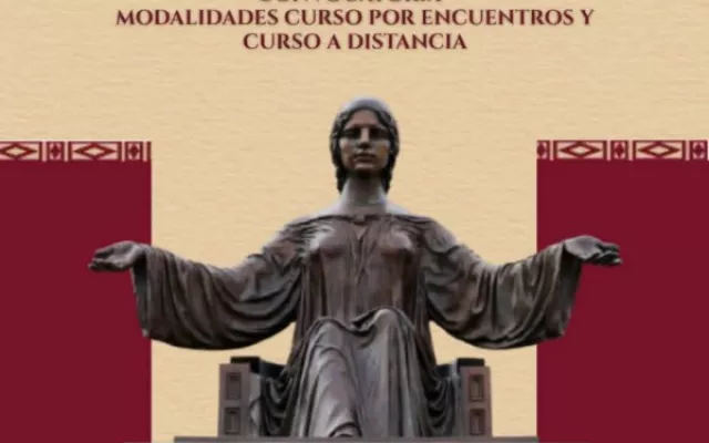 Cartel informativo sobre la convocatoria de la Universidad de La Habana para cursos a distancia y por encuentros.