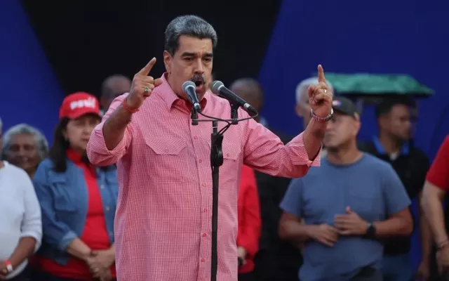 Nicolás Maduro durante una comparecencia pública antes de su detención.