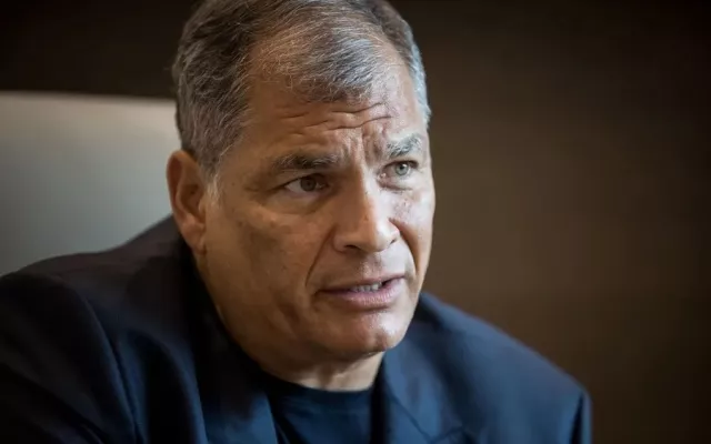 Fotografía del expresidente ecuatoriano Rafael Correa.