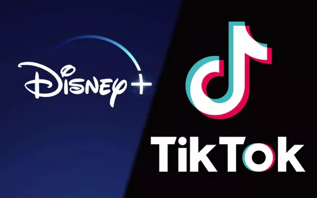 Logos de Disney+ y Tiktok.