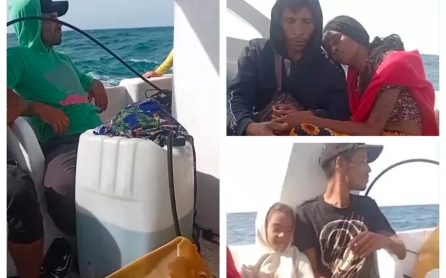 Fotografía de la pequeña embarcación utilizada por el grupo de 19 personas para salir de La Habana.