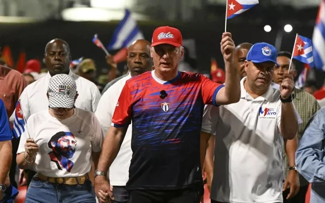 Fotografía del presidente cubano Miguel Díaz-Canel en un acto oficial.