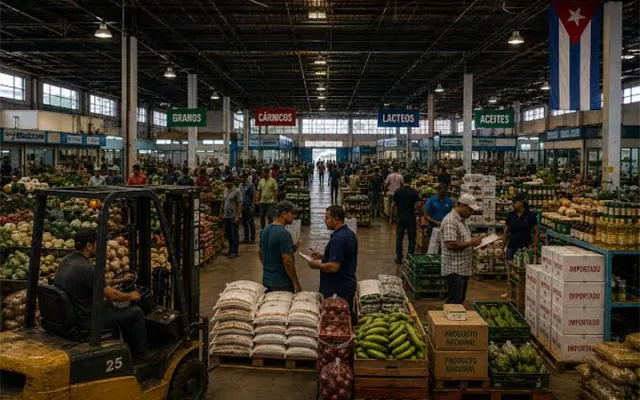 Instalaciones de uno de los nuevos mercados de abasto en Cuba para la comercialización mayorista.