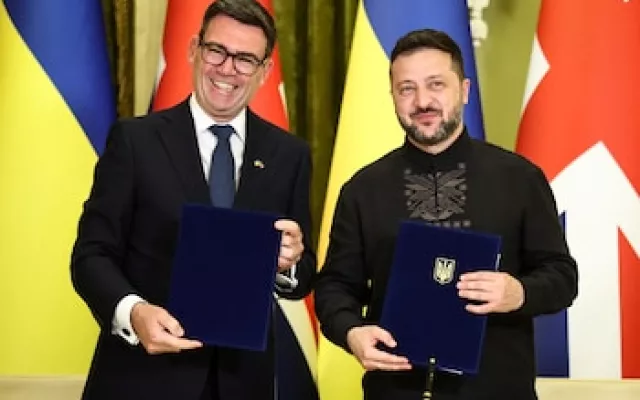 Primer ministro Andy Burnham durante su visita oficial a Kiev en el contexto del conflicto con Rusia.