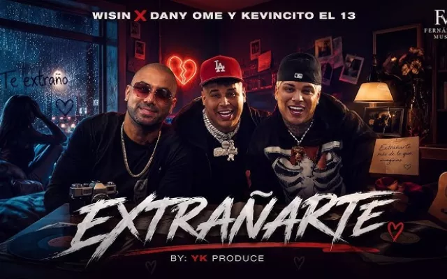 Dany Ome, Kevincito El 13 y Wisin en una imagen promocional de su nueva colaboración musical.