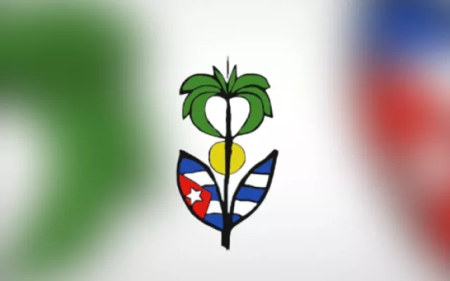 Logotipo y documentación institucional relacionada con la nación y la emigración cubana.