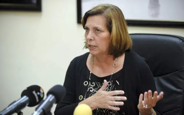 La viceministra de Exteriores de Cuba, Josefina Vidal, durante una intervención oficial.
