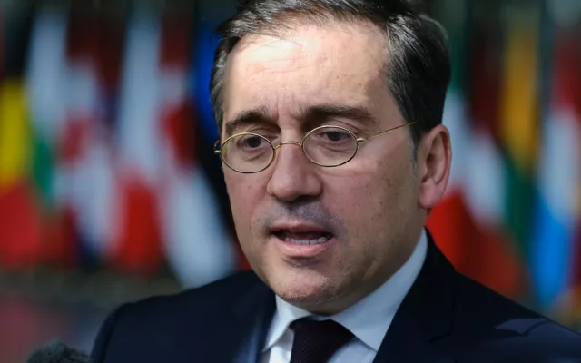 José Manuel Albares, ministro de Asuntos Exteriores, Unión Europea y Cooperación, durante una intervención pública.