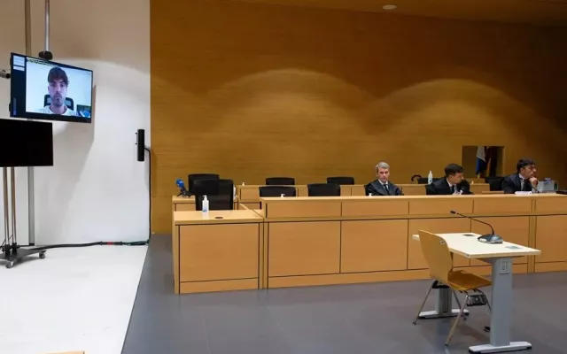 Imagen del juicio celebrado en Las Palmas de Gran Canaria donde se procesó a los exjugadores por el caso de pornografía infantil.