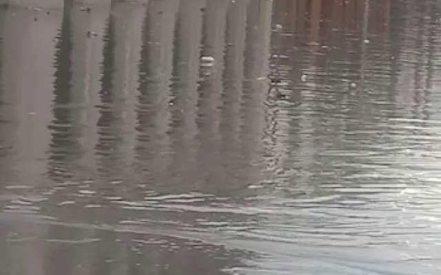 Calles inundadas en La Habana tras intensas lluvias registradas el miércoles.