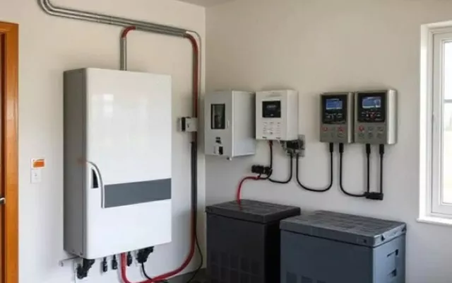 Esquema comparativo de los diferentes tipos de sistemas fotovoltaicos y su interacción con la red eléctrica nacional.