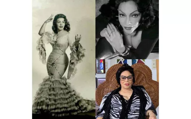 Retrato de Olga Navarro, reconocida artista cubana denominada La Vedette del Verso.