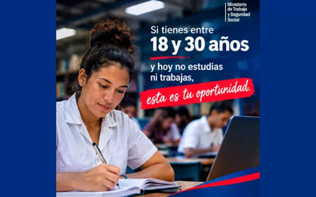 Logotipo y diseño institucional relacionado con el programa de inserción laboral para jóvenes del MTSS.