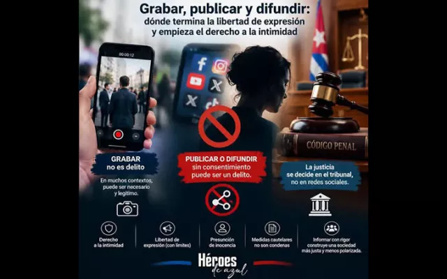 Logotipo y elementos gráficos relacionados con el Ministerio del Interior de Cuba en redes sociales.